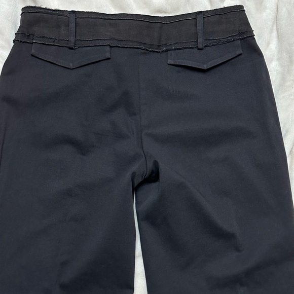 Mandorla Italian Exposed Seams Side Linen Band Wide Leg Pants, Slacks,Trousers - Picture 7 of 10